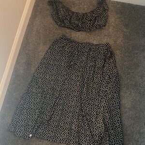 SHEIN Black and White Polka Dot Maxi Dress